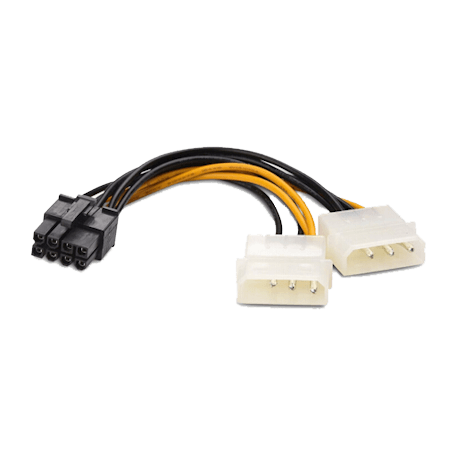OEM 2xMolex-PCIe-8pM-18cm