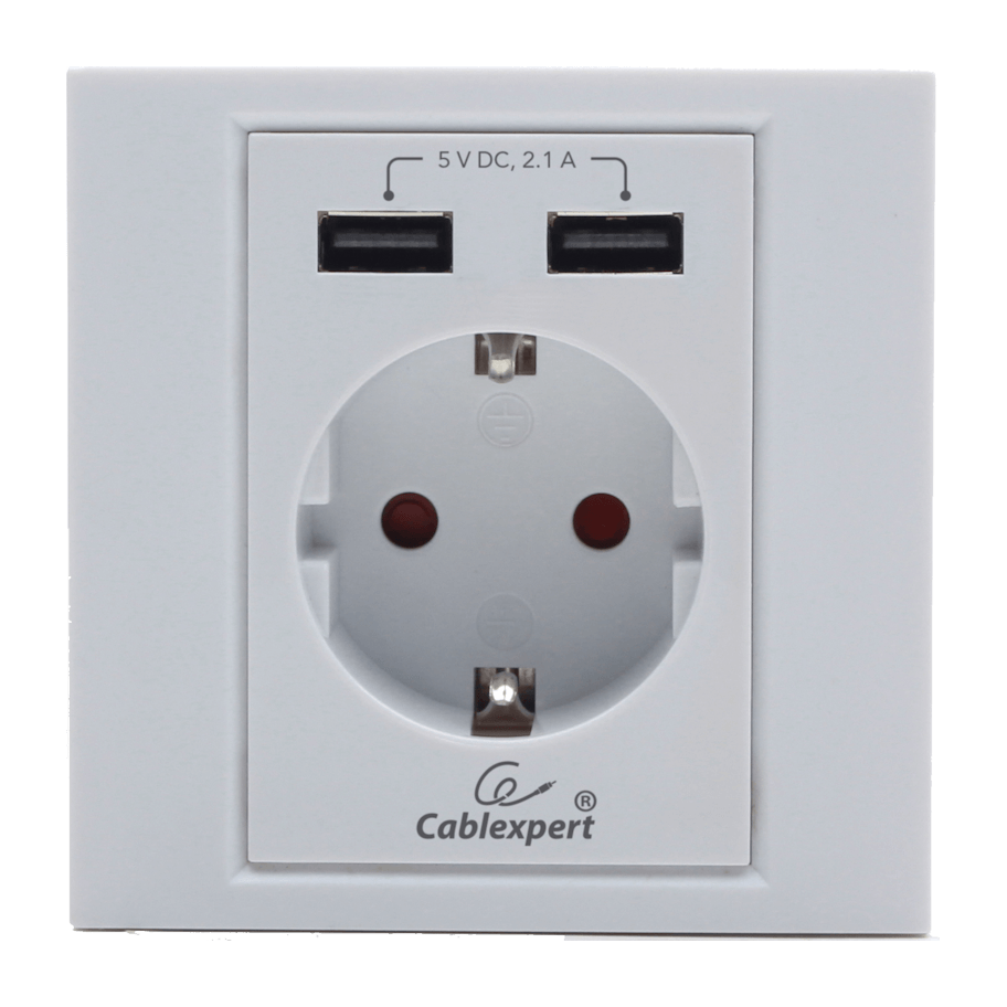 Stopcontact met 2 USB-laders
